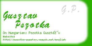 gusztav pszotka business card